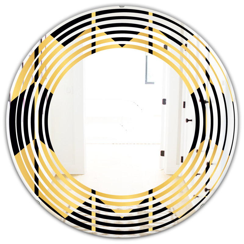 Miroir mural Wave Luxury Geometrics V, H 23,6 po x l 23,6 po
