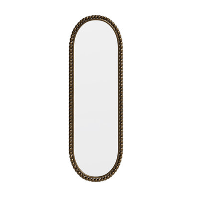 Oval Retro Iron Mirror In Antique Effect, Gold - Enhancing Appearance Of Living Room, Bedroom, Entrance Art Style, Decorating With Elegance (Living