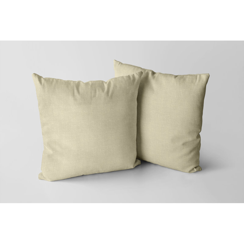 Housse de coussin carré S&G Slubb, Ivoire, 18" x 18"