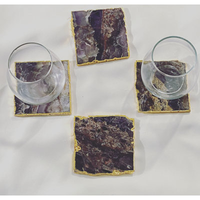 Crystal Square 2 Piece Coaster Set