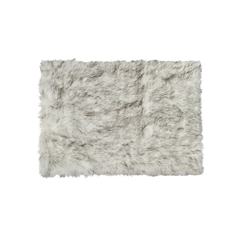 Tapis gris en similifourrure France, Rectangle 2 pi x 3 pi
