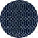 Glam Navy Blue Silver Area Rug