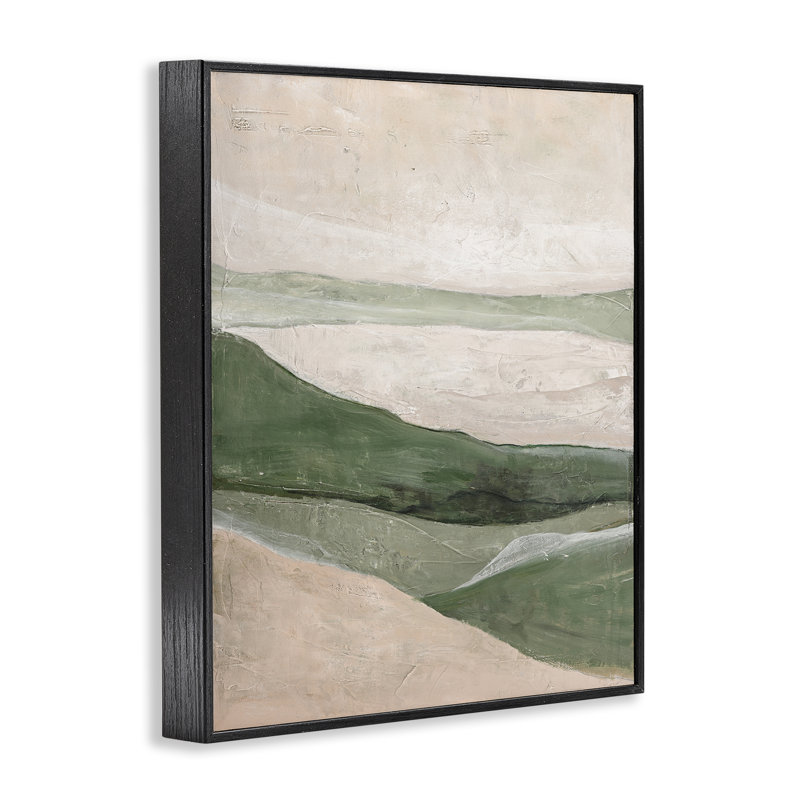  «Green Hills Abstraction», estampe numérique encadrée par Design Fabrikken, H 20 po x l 16 po, Giclée encadrée noir minuit
