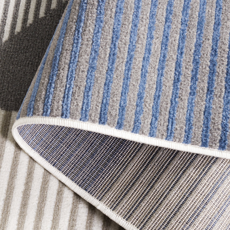 Pyramid Performance Striped Rug, Rectangle 4'5" x 6'5"
