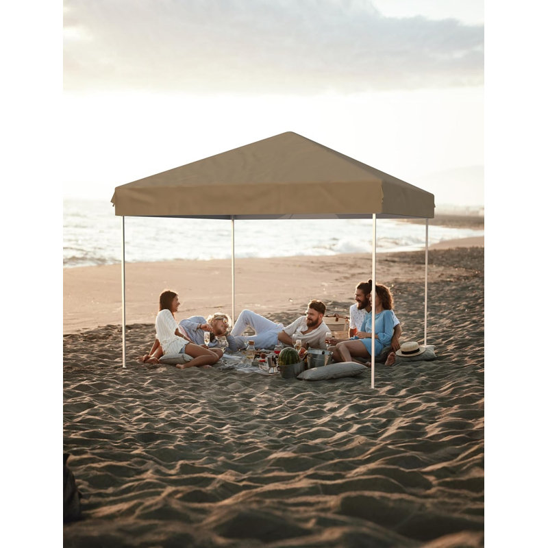 10x10 Pop Up Canopy Tent Outdoor Canopy One-Person Set Up Heavy Duty Commercial Instant Tent Shelter, Orange