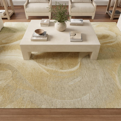Tapis beige moderne Nourison Brushlight 5 pi 3 po x 7 pi 3 po