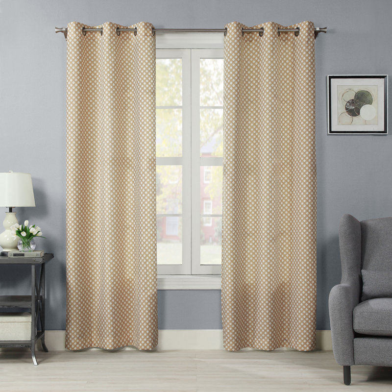 Room Darkening Curtain Single Panel, Yellow