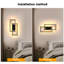 2-Light 40.5Cm Black LED Flush Mounted Sconce