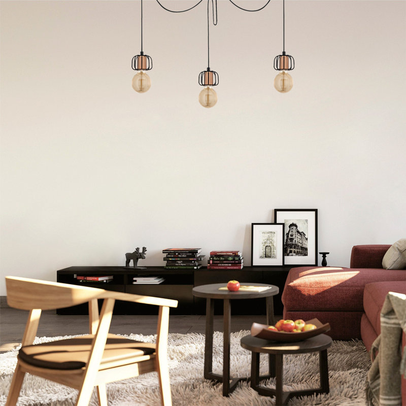 3 - Light Black Cluster Pendant