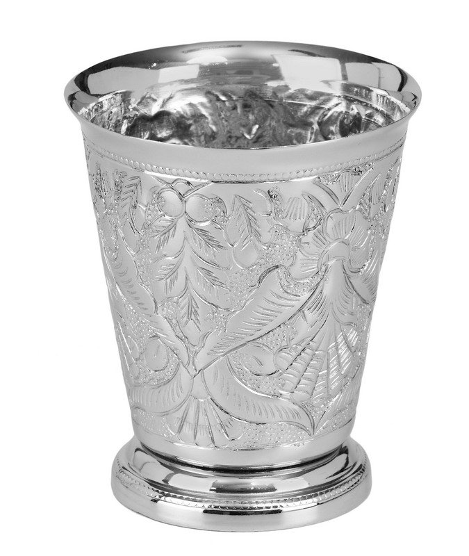 Pot à fleurs en nickel plaqué Nora, H 5,1 po x l 1,35 po x P 4,35 po