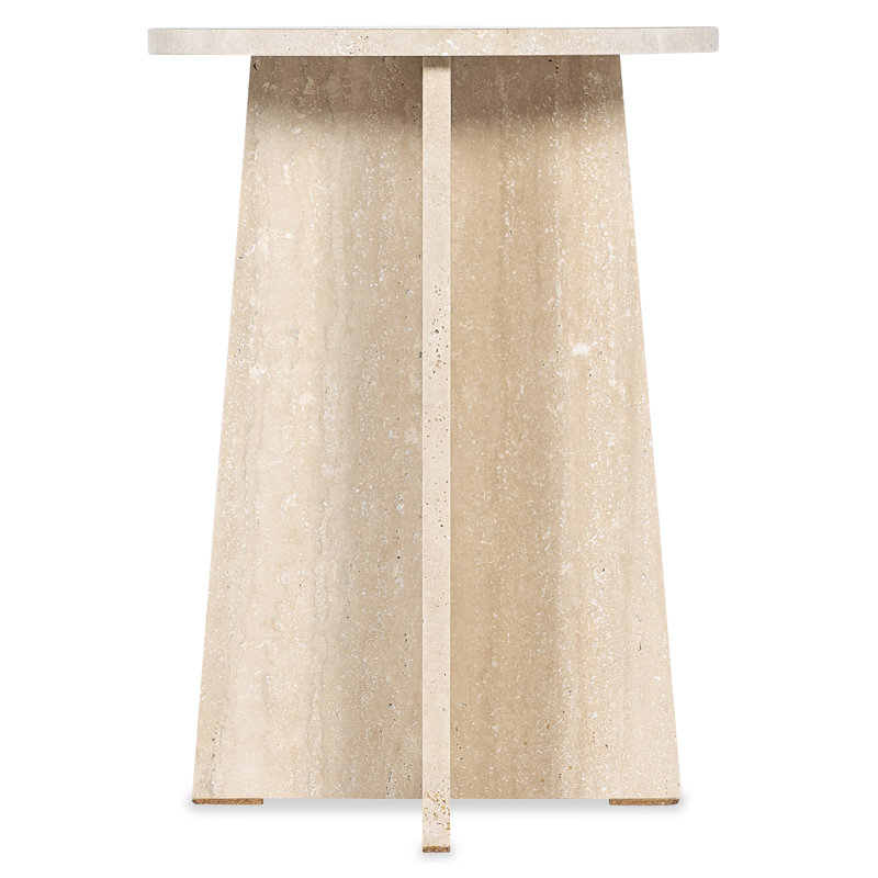 Melange Stone End Table, 22" H x 16" W x 16" D