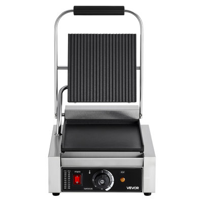 Commercial Panini Press Grill Electric Sandwich Maker Griddle Plate 8.8x9 in