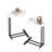 2-Pieces C-Shaped Side Table C Table Living Room End Table Wood End Table With Metal Frame-1672229457