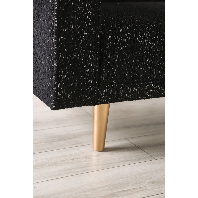 Fauteuil à garniture en mousse haute densité, Noir