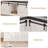 L Shape Corner Bench With Storage, Farmhouse Breakfast Nook Bench, Flip-top Shoe Storage Benches With Cushion For Entryway, Hallway, Living Room, White & Grey