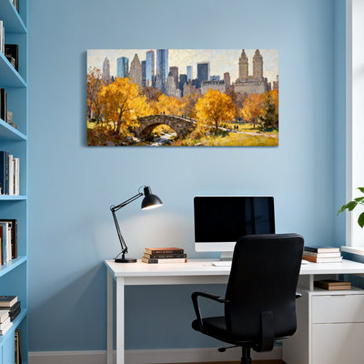 Scenic & Cityscapes Central Park Autumn Bridge Cityscape View