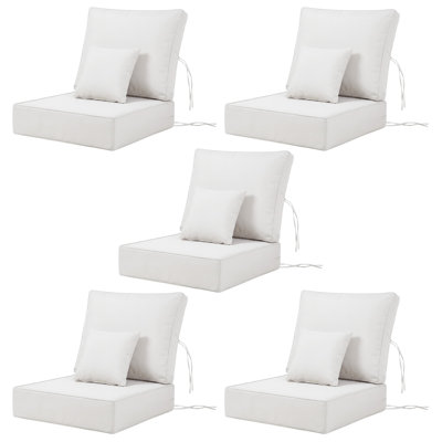 Outdoor Chair Cushions 24 x 24 x 6 Inch, Outdoor Replacement Cushion, Back & Seat Patio Cushions for Outdoor Furniture, Weather Resistant Patio Cha by Latitude Run