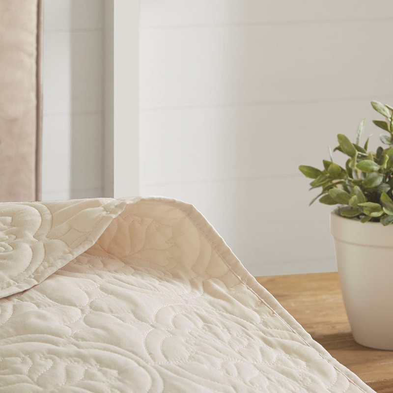 Ensemble de couvre-lit 3 pièces - style médaillon frais, drapé surdimensionné pour une nouvelle mode, lavable à la machine, 2 taies décoratives froides, hanche