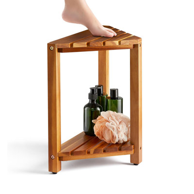 Griggstown 16.5'' W Solid Wood Shower Bench