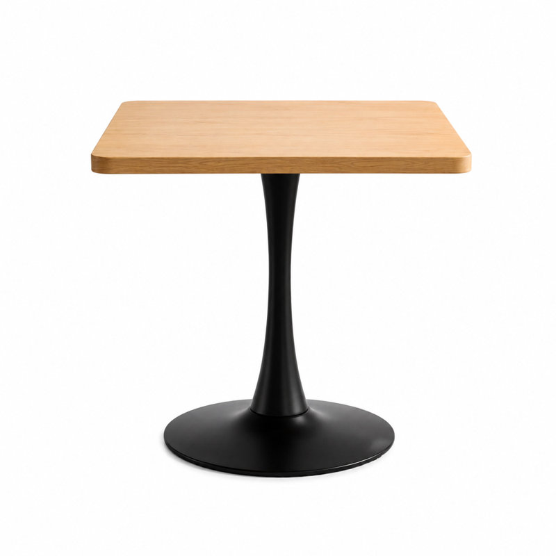 Table de salle à manger Mid Century, Naturel / Noir