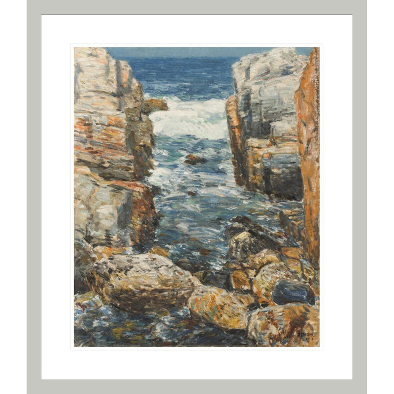 The South Gorge Appledore Isles of Shoals (The Gorge) par Childe Hassam, impression giclée encadrée, 27,24 po H x 23,5 po L