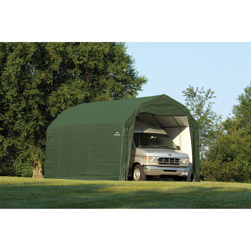12 pi. L 28 pi. D Garage, Vert