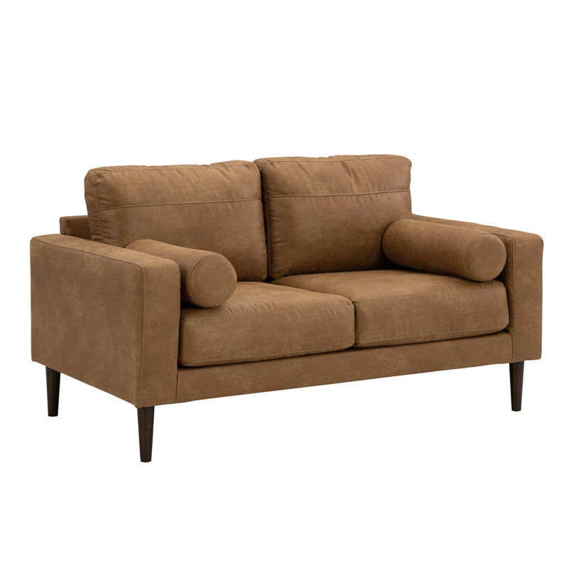 60'' Faux Leather Loveseat