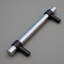 Stainless Steel And Black Cabinet Pull-1003672510