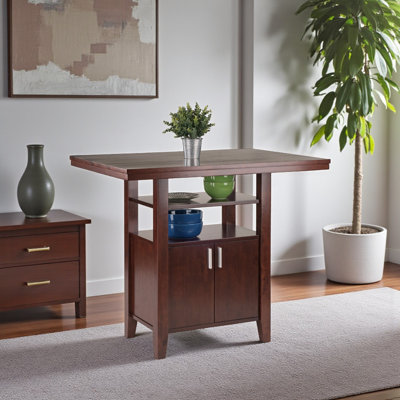 Albany Home Bar has a retro feel and a natural wood grain, 35.83'' H X 29.92'' D X 41.7'' L