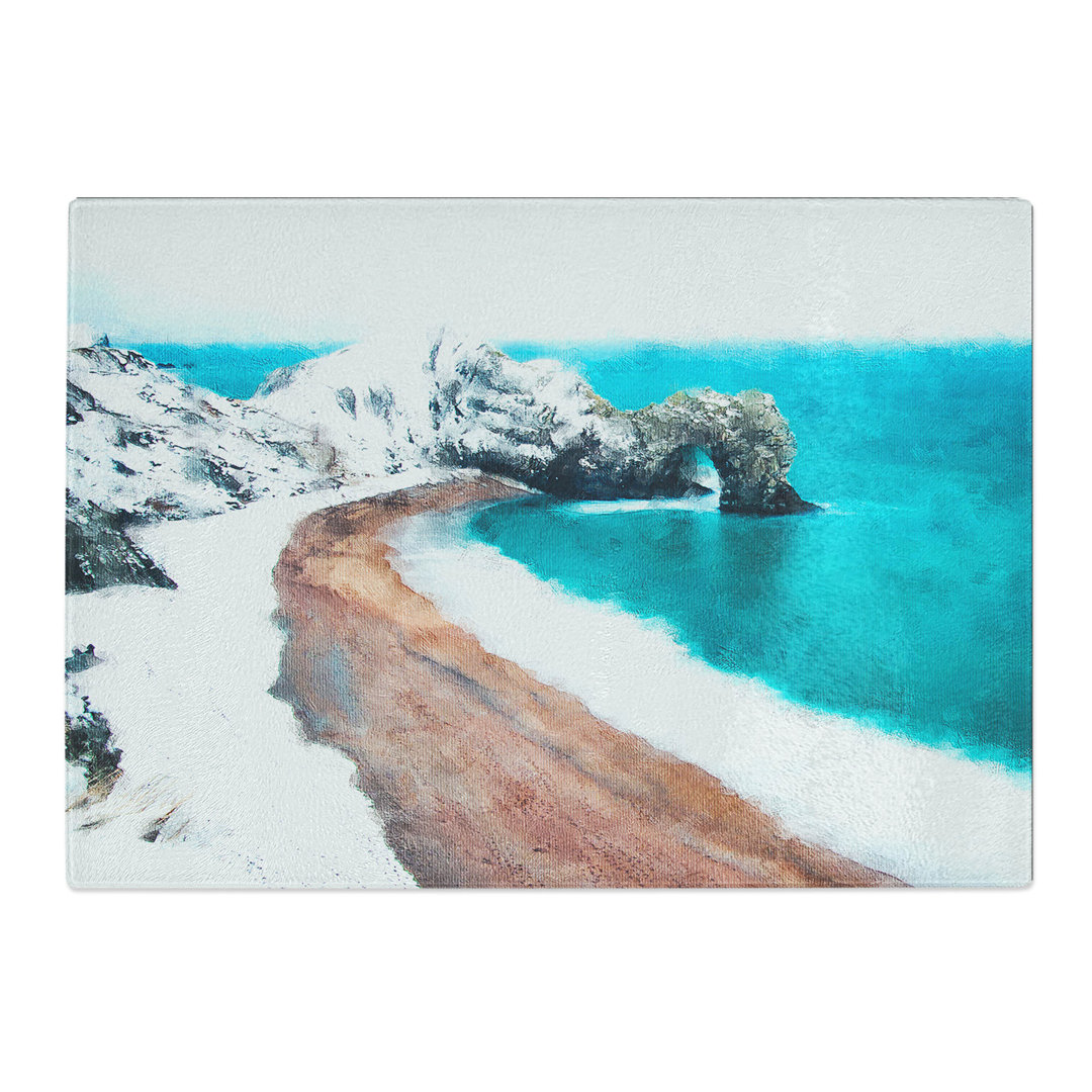 Tempered Glass Durdle Door Cliffs in Wareham Abstract Chopping Board