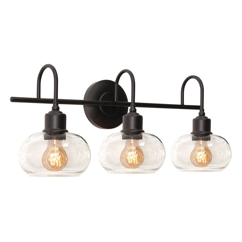 3 - Light Dimmable Vanity Light, Black