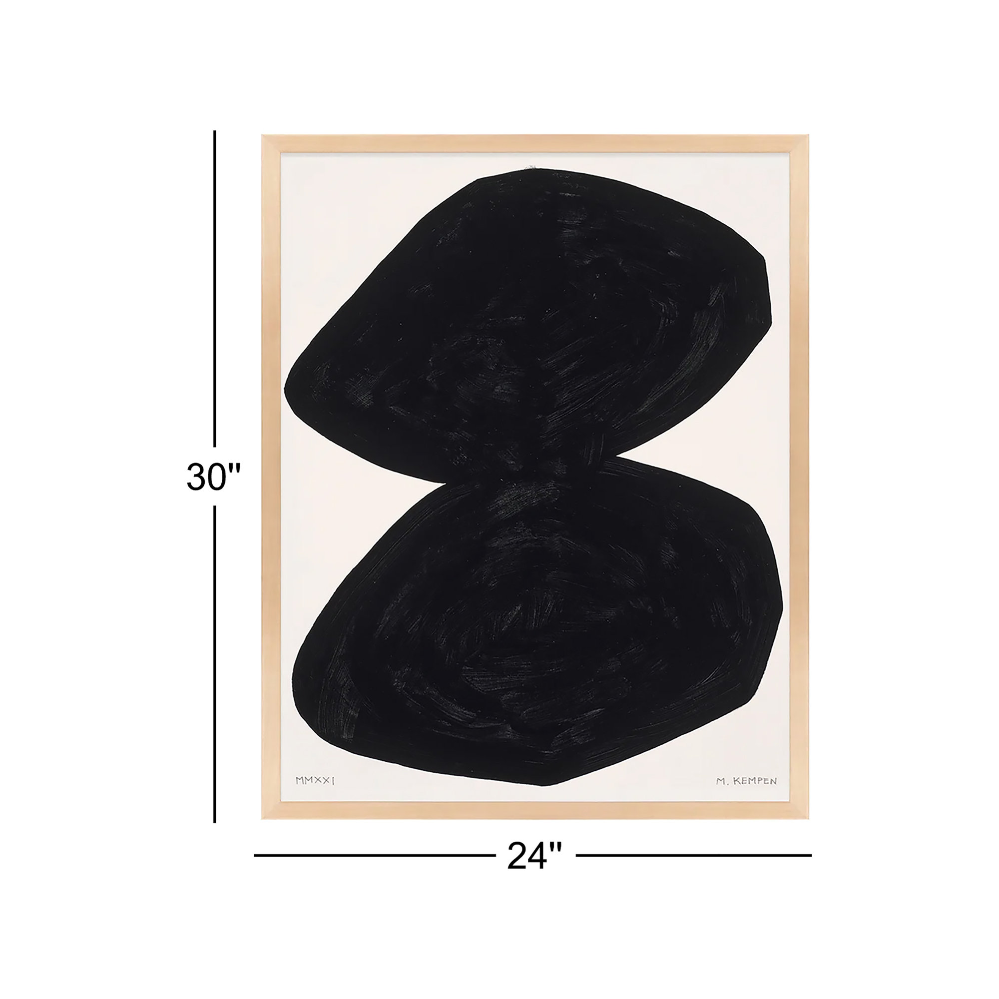 Module On White. Set Of 2 by Michael Kempen, Maple Wood, 30" H x 24" W x 1.25" D