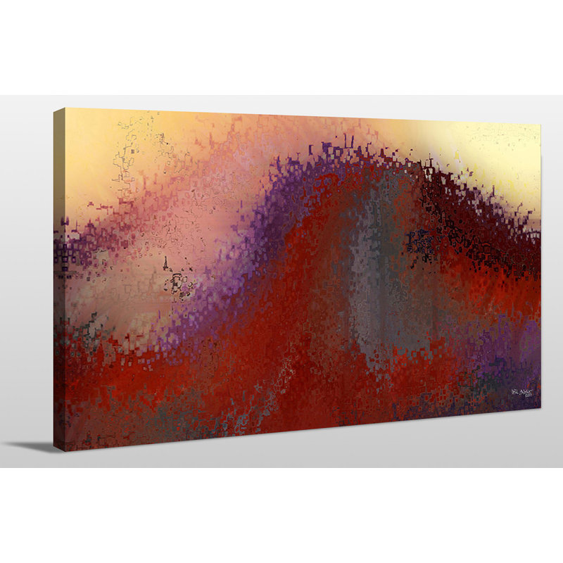 « redwave », reproduction d’art sur toile, H 36 po x l 60 po x P 1,5 po, Toile tendue