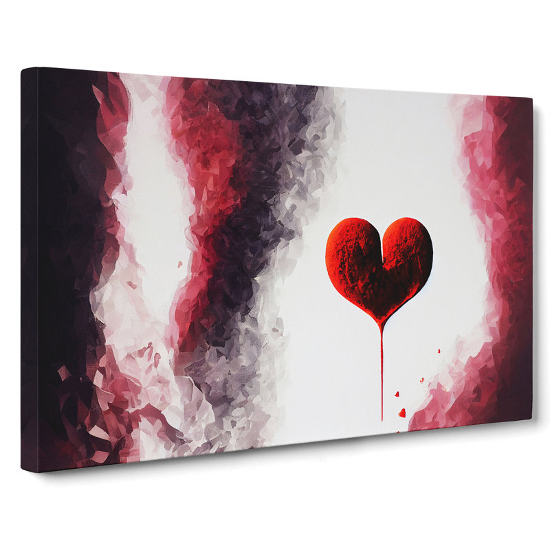Beautiful Love Heart - Wrapped Canvas, 35cm H x 50cm W x 3cm D