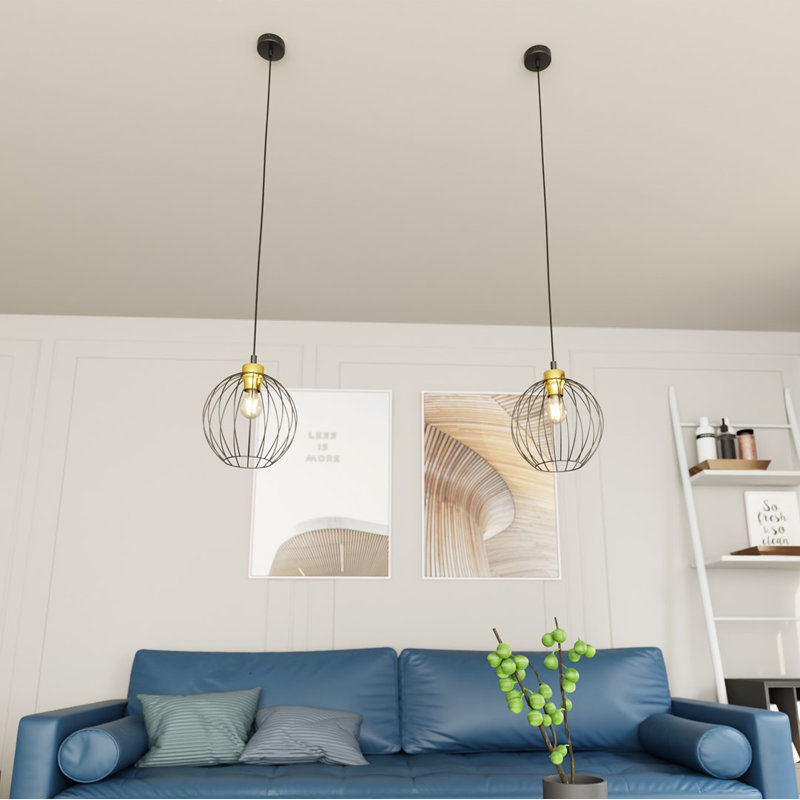 Amatallah 1 - Light Pendant, Matte Black/Gold