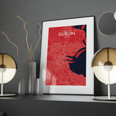 «Dublin City Map», impression de luxe
