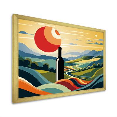 Wine Bottles In Italian Landscapes I - Wine Wall Art