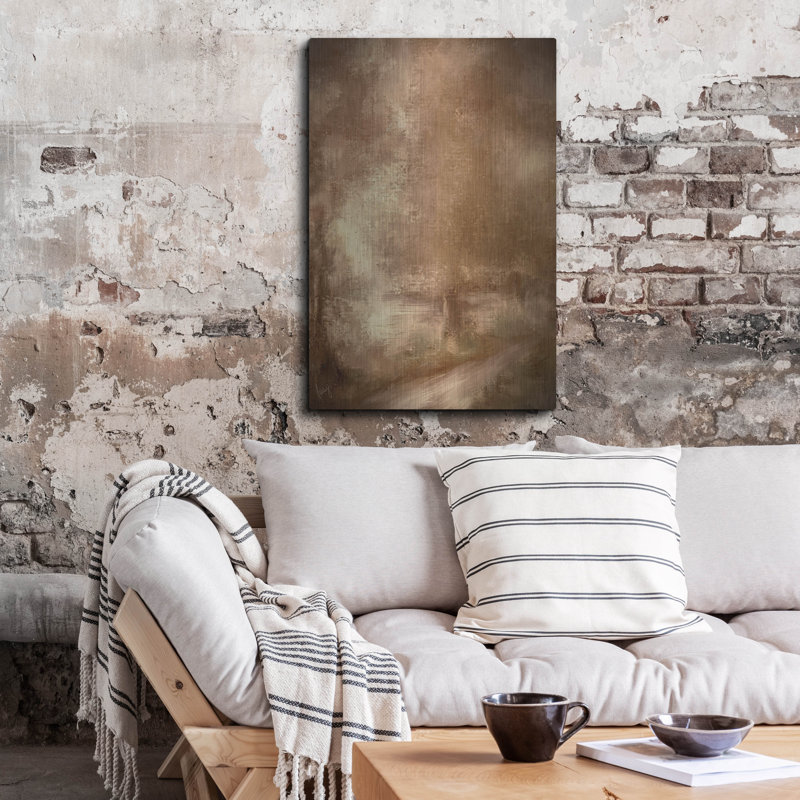  'Antique Landscape' by Ashley Bradley Metal Wall Art, H 36 po x l 24 po