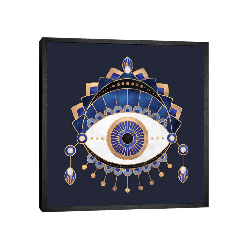 Blue Eye - Single Picture Frame Print on Canvas, 66.04 cm H x 66.04 cm W, Black Framed