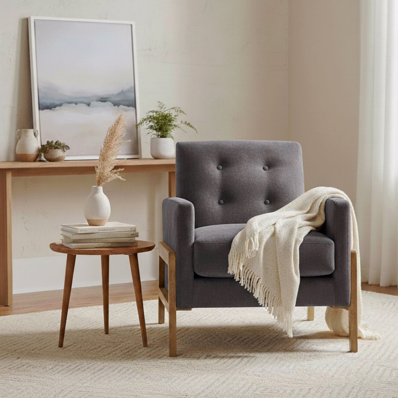 Enni Accent Armchair, Coal
