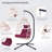 Indoor And Outdoor Hanging Egg Chair, Patio PE Wicker Swing Egg Chair With Stand-1193517738