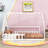 Full Wood House Bed Frame with Built-In Window, LED Light String and Fence-260515602