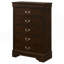 Commode de chambre à 5 tiroirs Janson Cappuccino