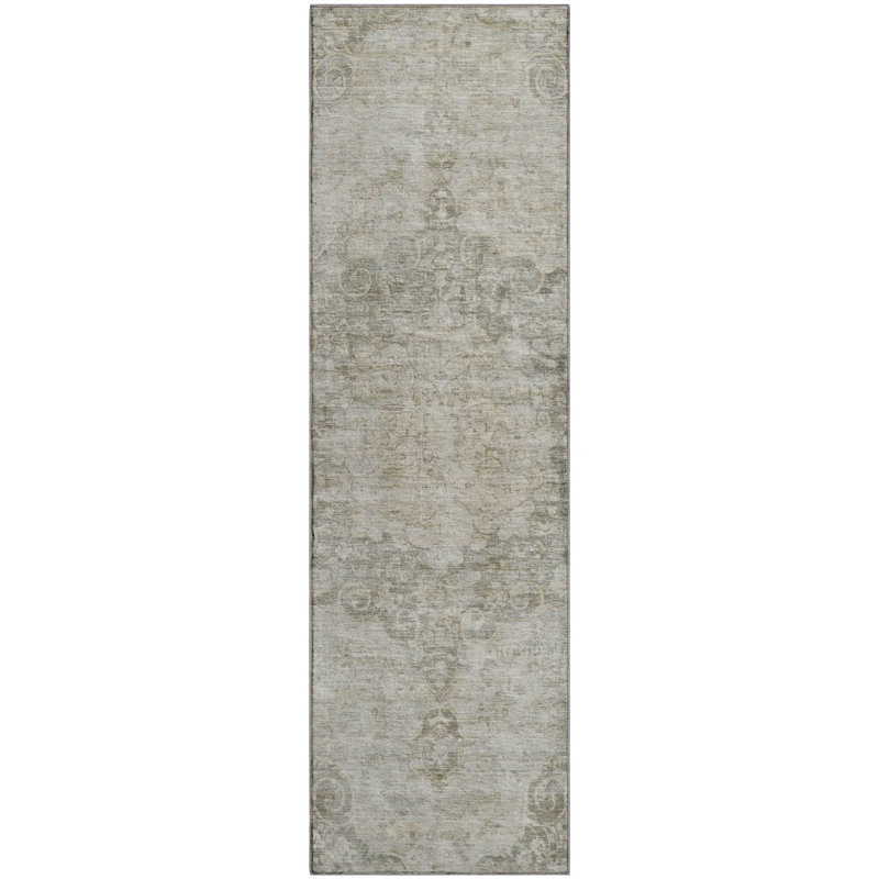 Premium Machine Washable Barry AMF1238 Global Rug, Runner 2'3" x 7'6"