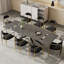 Ensemble de salle à manger rectangulaire avec chaises en tissu 70,8 "à 102,3" Louina-1026249156-1026249158-1026946460