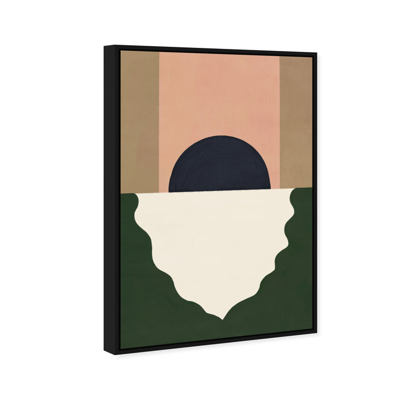 Moonrise Abstract Print by Oliver Gal, 11"H x 16"W, Black Floater Frame