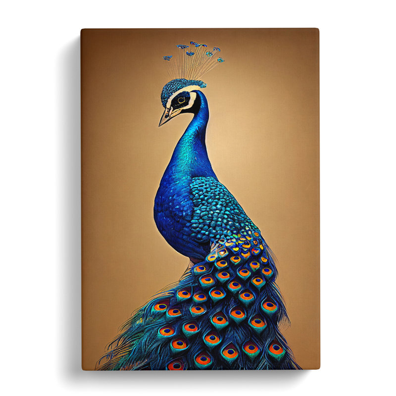 Entrancing Peacock - Wrapped Canvas, 60cm H x 40cm W x 3cm D