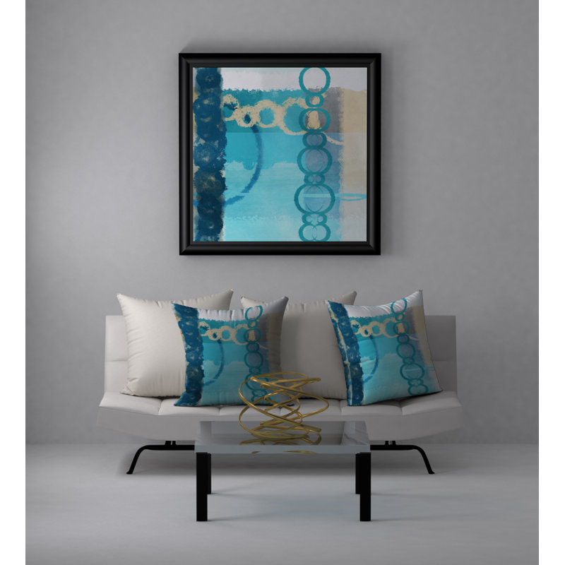 Abstract Reversible Throw Pillow, 18"x18"