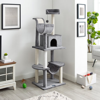 Sam's Pets 61" Submarine Gray Hard Box Cat Tree