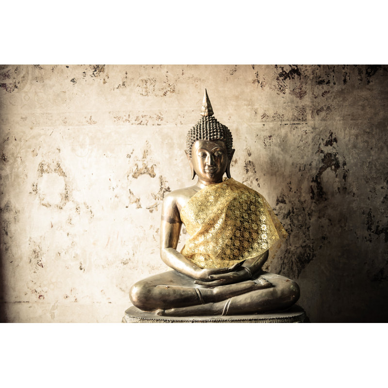 The Ancient Buddha - Wrapped Canvas Print, 20cm H x 30cm W x 3.8cm D